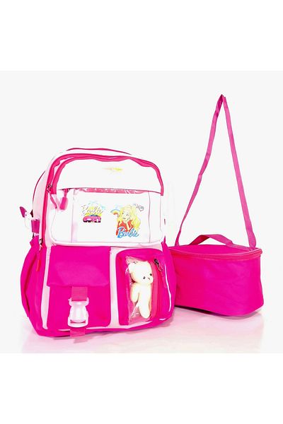 Nico Korean Style Barbie Blonde Girl School Bag with Accessories Girls and Boys Backpack