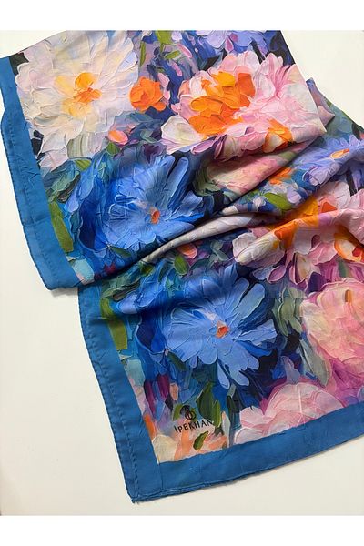 İpekhan Jardin Secret Collection Cotton Crush Wrinkle Free Shawl 1000