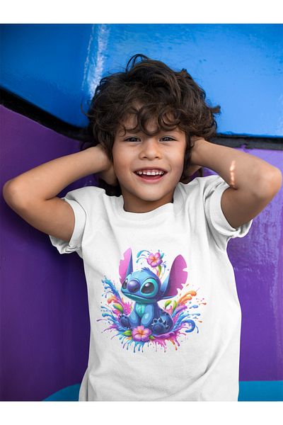 SEVBANO Design Stitch Printed Unisex Cartoon Children's T-Shirt (1-12 Years)