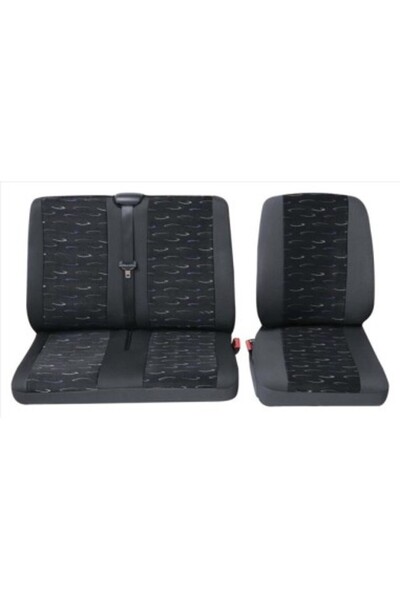 PETEX Set de huse universale pentru scaune față/spate pentru furgonetă, negre...