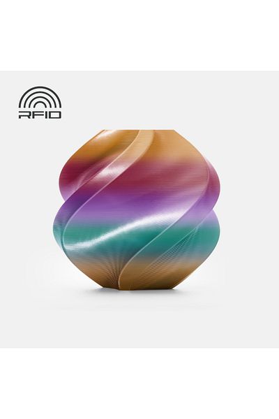 Bambu Lab Filament roll, Bambu Lab, PLA Silk Multi-Color silk, 1.75 mm, Dawn Radiance, With Spool, 1kg