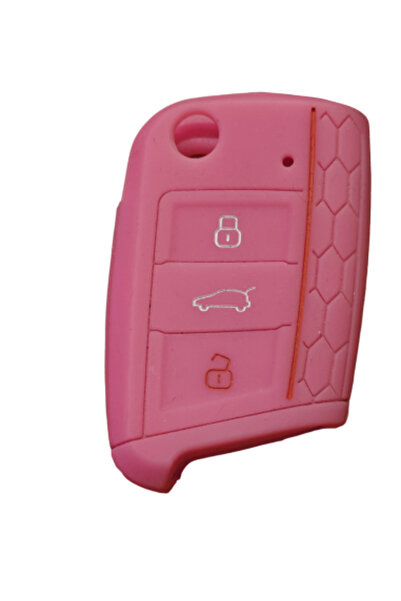 Xenon Bright VW GTI Θήκη κλειδιού αυτοκινήτου από σιλικόνη Ροζ