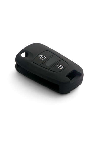 Xenon Bright Husă cheie auto din silicon Kia Hyundai 2 butoane Negru