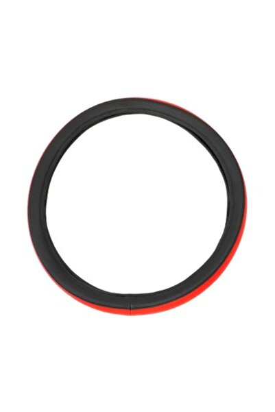 Umbrella Κάλυμμα τιμονιού - Δέρμα κόκκινο/μαύρο 40-42 εκ.