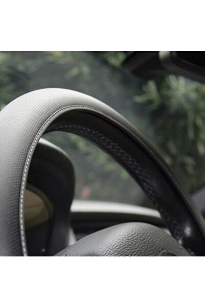 CARPLUS CLEANİNG Κάλυμμα τιμονιού Comfort Grip, μαύρο, λευκές ραφές, μέγεθος L 39-40 cm