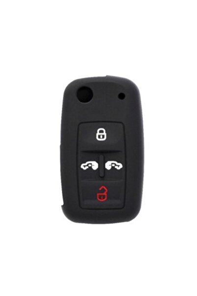 Xenon Bright Carcasă cheie auto VW din silicon cu 4 butoane, neagră