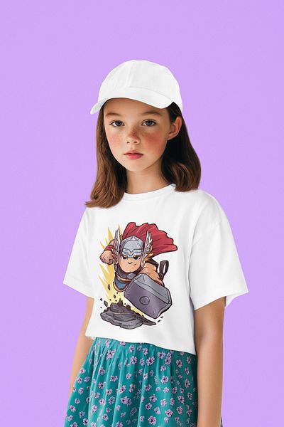 SEVBANO Design Thor Avengers Printed Unisex Movie Hero Kids T-Shirt (1-12 Years)