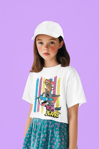 SEVBANO Design Tom and Jerry Printed Unisex Cartoon Children's T-Shirt (1-12 Years)