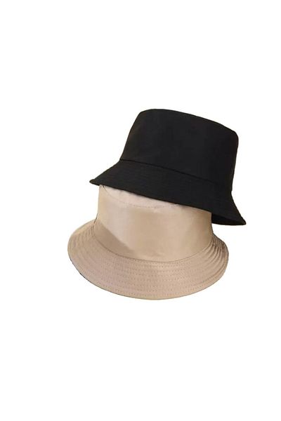 OEM Reversible bucket hat, casual, unisex, lightweight, 2 in 1, Cream - Black