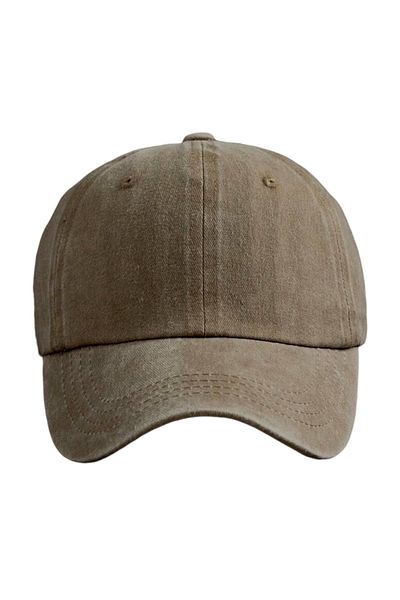 OEM Unisex Denim Cap – Retro Casual Cap with Curved Brim, khaki