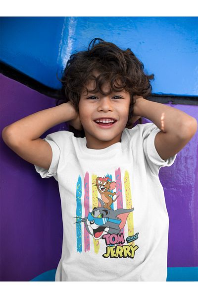 SEVBANO Design Tom and Jerry Printed Unisex Cartoon Children's T-Shirt (1-12 Years)