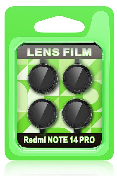 cepmoda Xiaomi Redmi "NOTE 14 PRO 5G" متوافق مع HD "KAMERA LENS PROTECTOR" زجاج مقسى ثلاثي الأبعاد - أسود