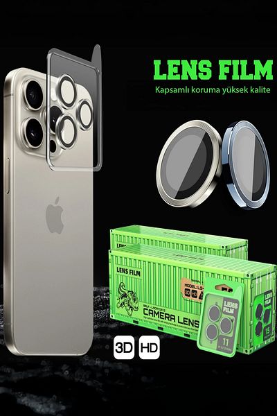cepmoda Samsung Galaxy "S24 Fe" Compatible Hd Camera Lens Protector Tempered Glass 3D - Gray