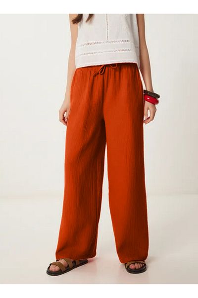 Shiron Sportswear&Company Luxury Quality Wide Leg Muslin Women's Palazzo Trousers
