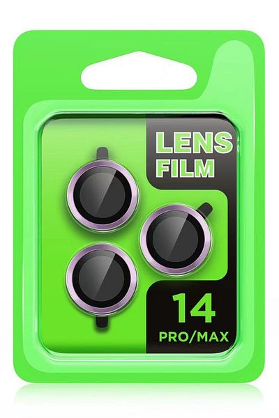 cepmoda "14 PRO MAX" متوافق مع iPhone HD "KAMERA LENS PROTECTIVE" زجاج مقسى ثلاثي الأبعاد - أسود