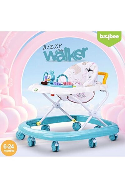 Baby Walker Winnie Foldable with Adjustable Heights and Musical Toys, Green