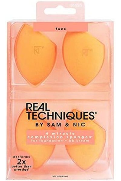 Real Techniques Real Techniques Miracle Sponge Set - Pack of 4, Orange
