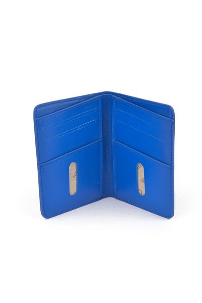 Ziya , Unisex Genuine Leather Card Holder 1539852Z02 Saks Blue