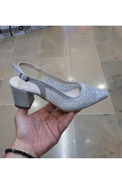 MİSS PARK MODA Жіночі туфлі на підборах з відкритою спинкою, з м'яким тюлем і...