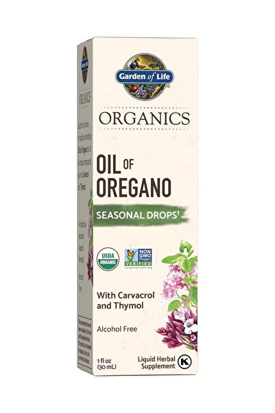 GARDEN OF LIFE قطرات زيت الأوريجانو الموسمية 1 أونصة سائلة