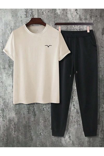Trend Sizde Σετ αθλητικής φόρμας Unisex Seagull με στάμπα επάνω και κάτω
