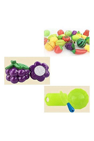 LIXADA 16-Piece Vegetables Fruit Kitchen Learning Toy Set