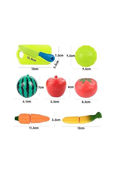 LIXADA 16-Piece Vegetables Fruit Kitchen Learning Toy Set