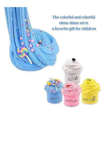 COOYA 4 Packs Butter Slime,With Seperated Container,Super Soft & Non-Sticky,Party Gift for Boys and Girls