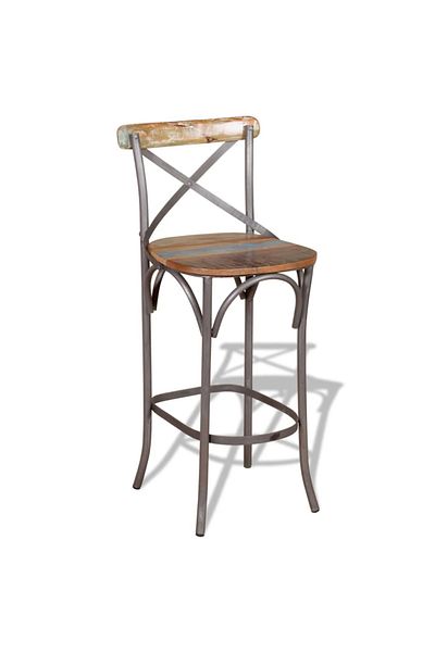 vidaxl Bar Chair Solid Reclaimed Wood