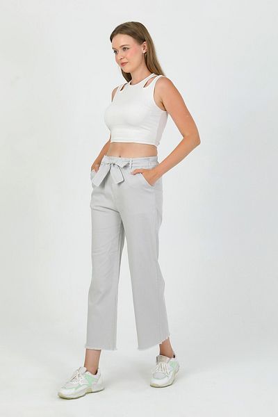 TANISA Zanosa High Waist Gabardine Casual Trousers Tns-4449