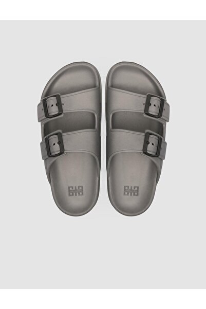 Cabani Capri Premium Çift Tokalı Füme Eva Erkek Terlik