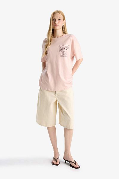 DeFacto Coool Oversize Wide Fit Back Printed Short Sleeve T-Shirt F8748Ax25Au