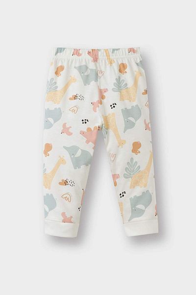 DeFacto Baby Girl Pajamas Set Dinosaur Printed Long Sleeve Combed Cotton Top Long Bottom E9480A525Au