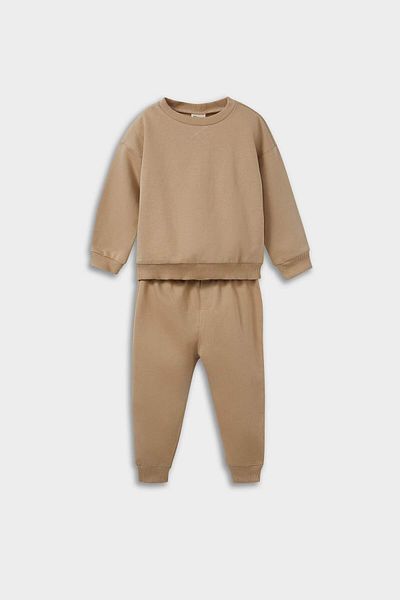 DeFacto Baby Boy 2-Piece Set Basic Plain Sweatshirt Sweatpants E8430A525Au