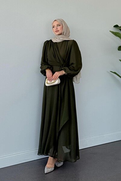 Şulemoda Giyim Φόρεμα İlayda σε χακί χρώμα