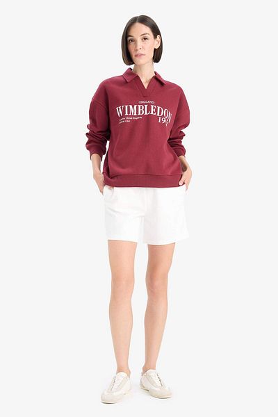DeFacto Basic Plain Bermuda Shorts with Tie at the Waist F7997Ax25Au