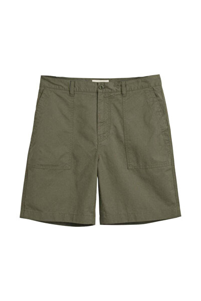 Gant شورت قطني كتان بقصّة عادية