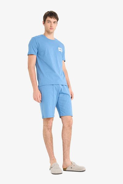 DeFacto Set pijamale Top cu mâneci scurte imprimate cu pantaloni scurți F6185AX25SP