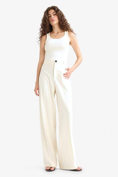 DeFacto Straight Fit Fleto Pocket Normal Waist Standard Length Trousers F6214Ax25Au