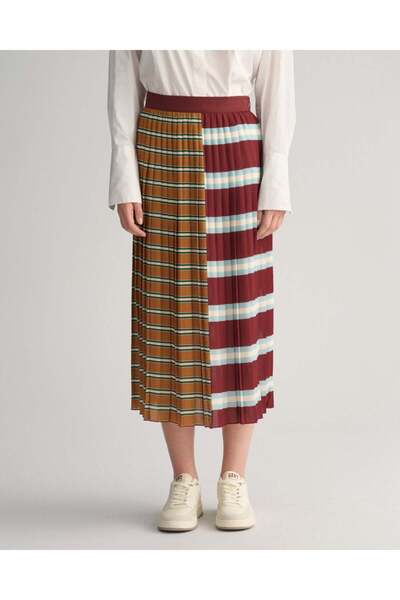 Gant Striped Pleated Skirt