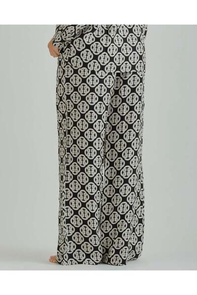 Gant Ramadan Collection – Women's Black Drawstring Printed Pants