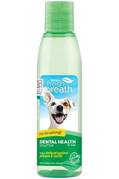 Tropiclean Natural Fresh Breath Dental Health Solution, Clean Teeth, Dental Oral Care, Water Additiv