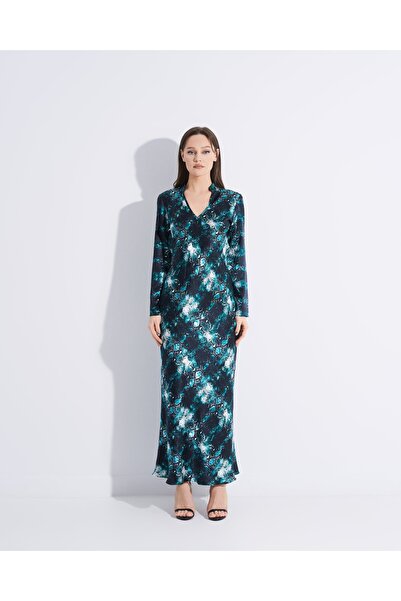 tessitura Emerald Silk Dress