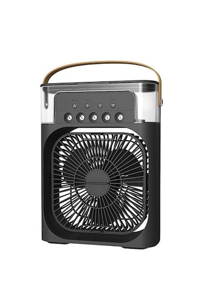 zola Mini ventilator portabil 3 în 1, răcitor de aer, umidificator, purificator, fundal RGB, 7 moduri de iluminare, 600 ml