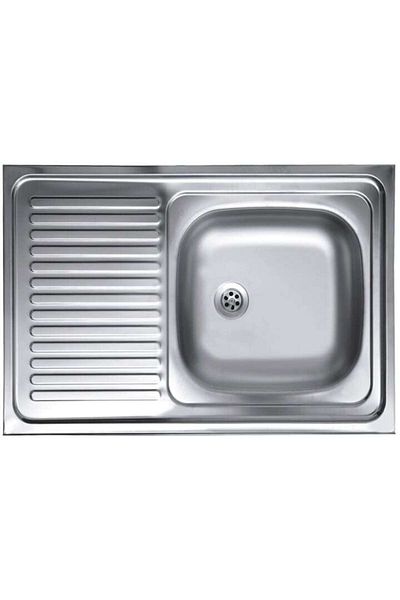 SANITEC Sink C405, right bowl, anti-limescale, stainless steel