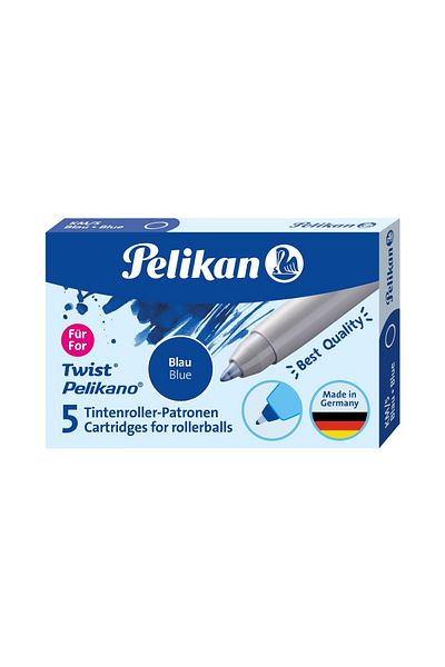 Pelikan Rezervă rolă albastră KM/5, set de 5, culoare albastră, material cerneală, vârf special