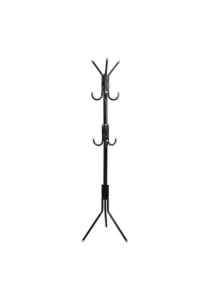 Timeless tools Tree-Type Coat Rack Timeless Tools, 170 cm Height, 3 Arms, with Umbrella and Hat Holder, Metal, Blac