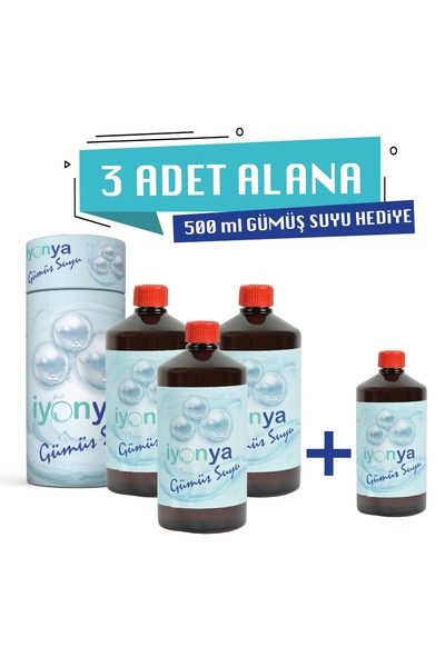 İYONYA 3Lt Gümüş Suyu 500ml Gümüş Suyu Hediye