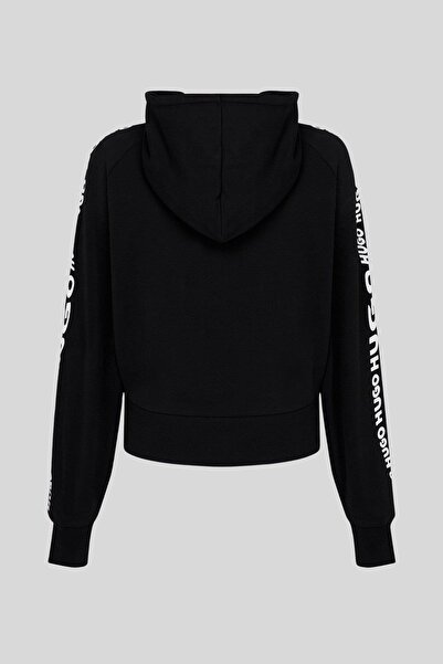 Hugo Boss Regular Fit Kapüşonlu Kadın Sweatshirt Siyah