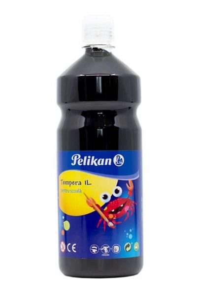 Pelikan Tempera Paint, Color Black, Material Liquid Paint, Volume 1L